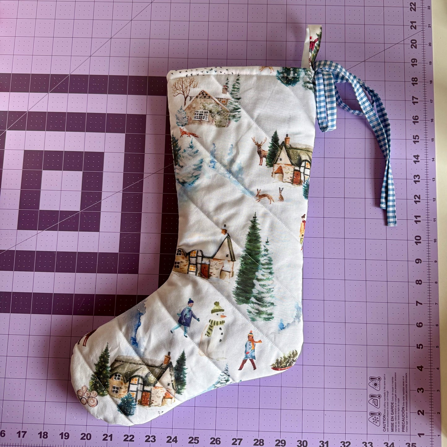 Vintage Blue Christmas Stocking ❄️