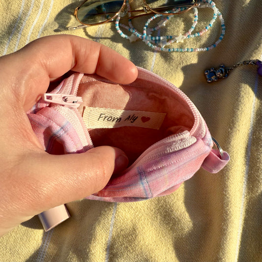 Cool Girl Plaid 💟 Keychain Wallet