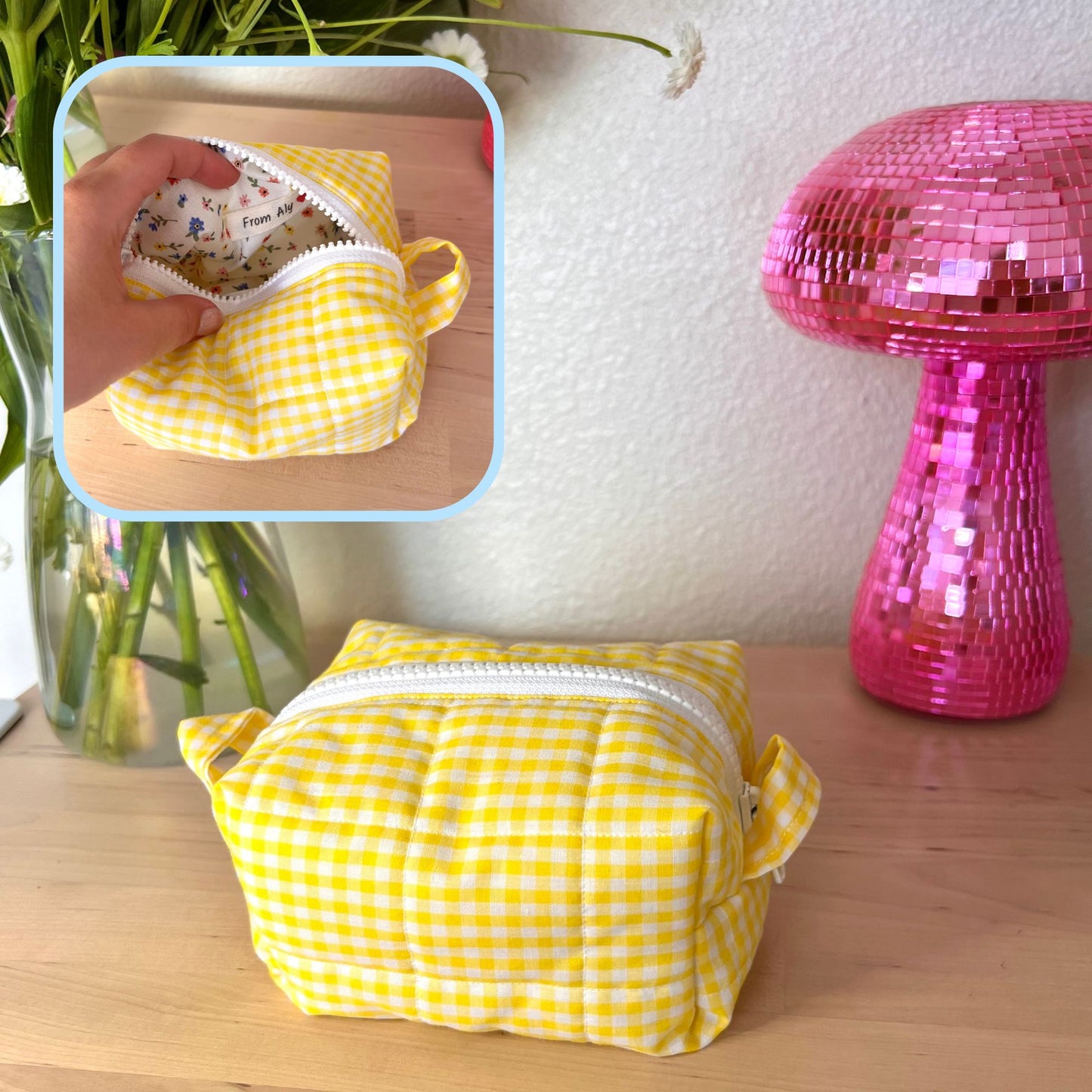 Gingham Colorblock 🩷💜💛 Carry-All Pouches Variety