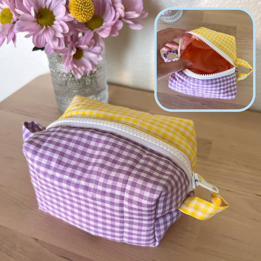 Gingham Colorblock 🩷💜💛 Carry-All Pouches Variety
