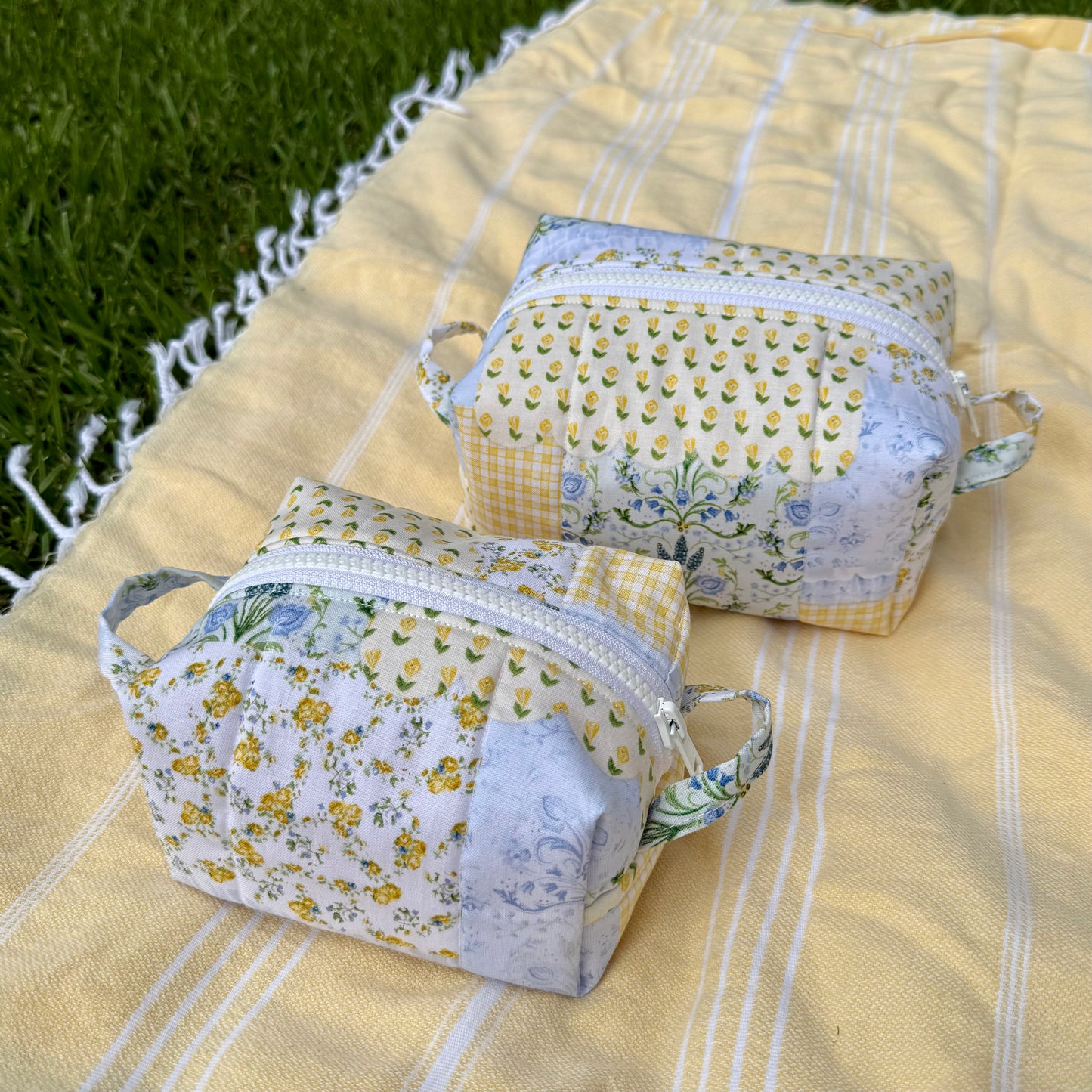 Cinque Terre 🍋  Faux Patchwork Carry-All Pouch