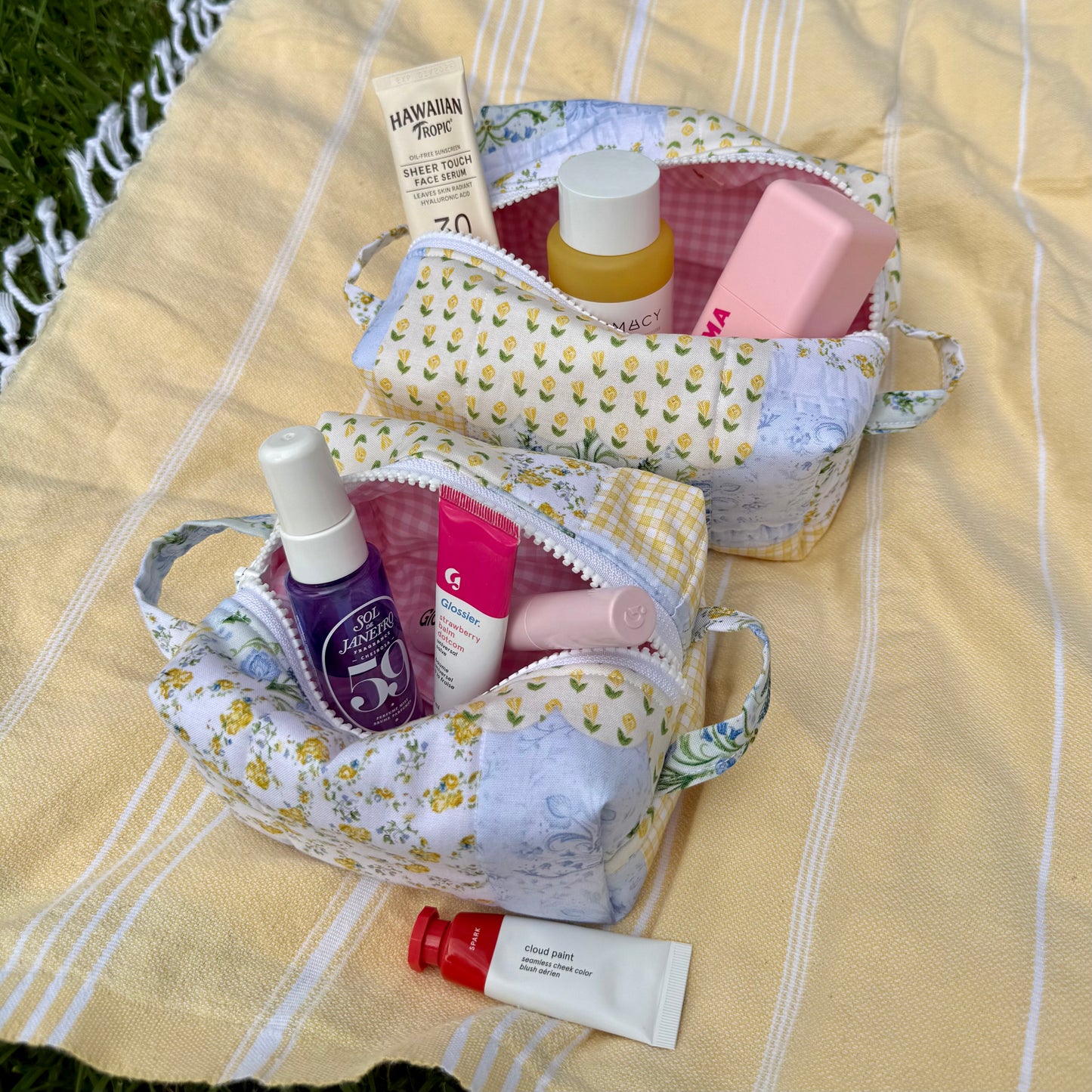 Cinque Terre 🍋  Faux Patchwork Carry-All Pouch