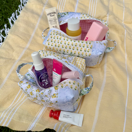 Cinque Terre 🍋  Faux Patchwork Carry-All Pouch