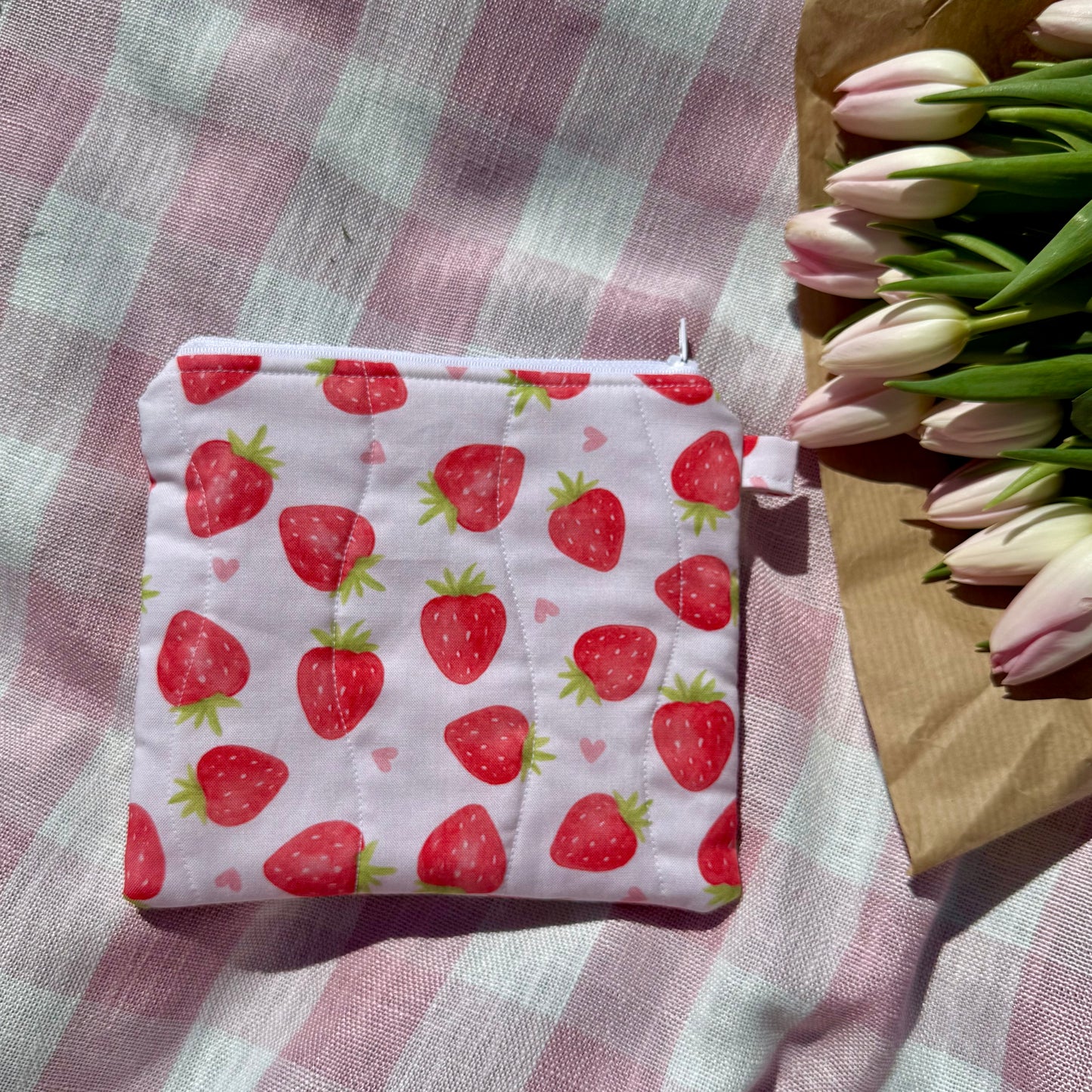 Strawberry Love 🍓 Flat Pouch