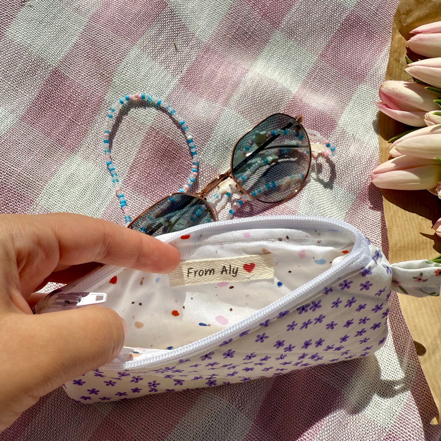 Little Purple Flowers 🪻 Glasses Pouch