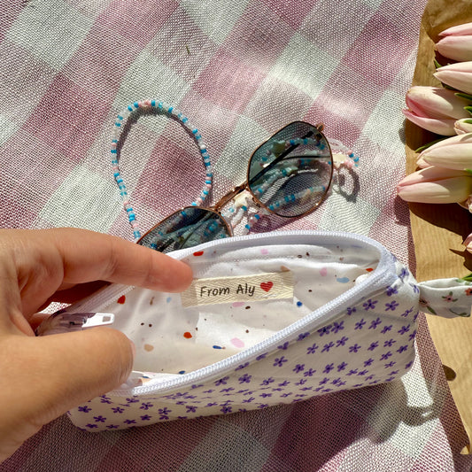 Little Purple Flowers 🪻 Glasses Pouch