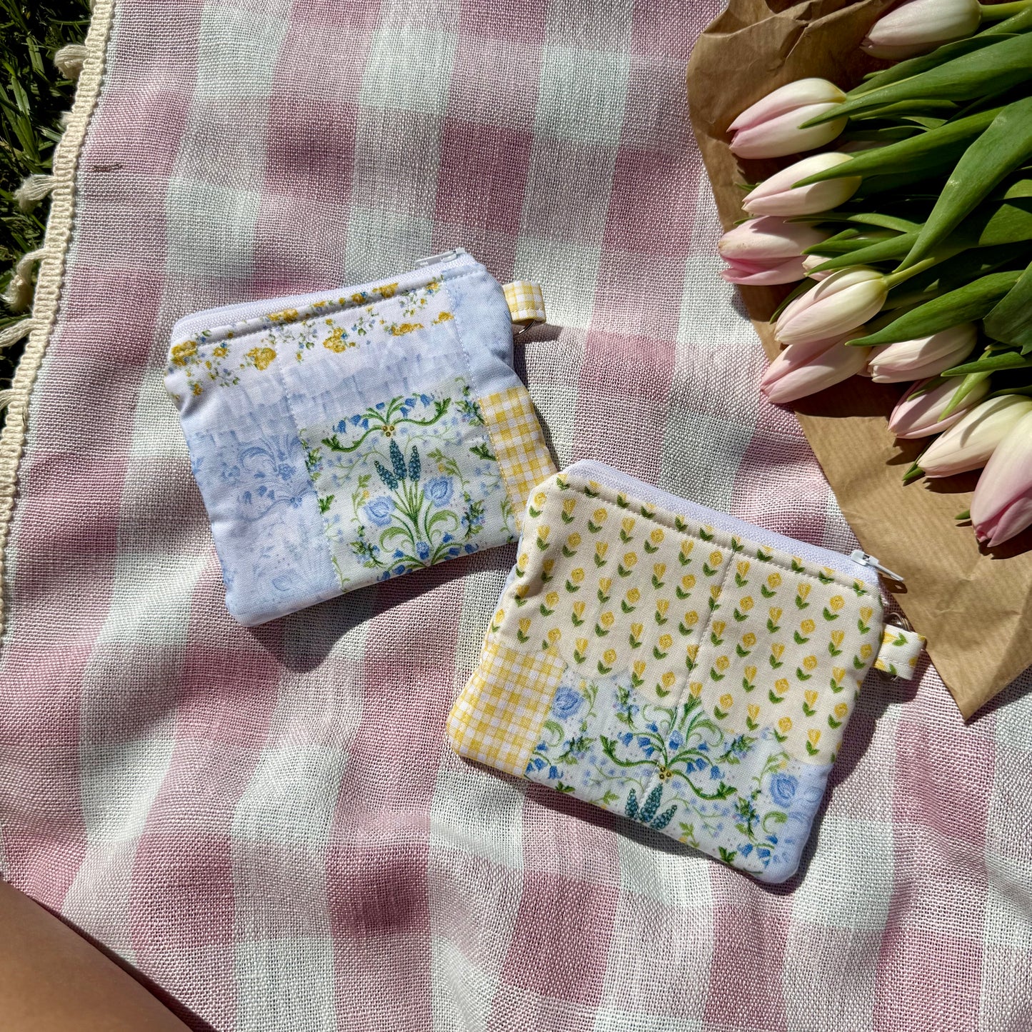 Cinque Terre 🍋 Faux Patchwork Keychain Wallet