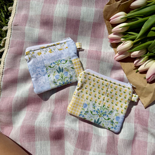 Cinque Terre 🍋 Faux Patchwork Keychain Wallet