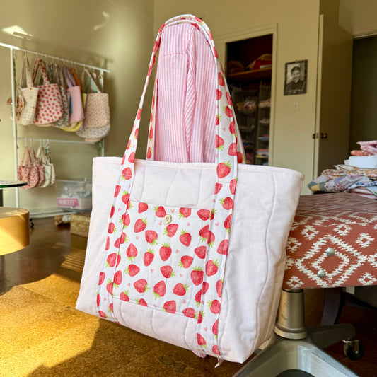 Strawberry Blush 🍓 Tote Bag