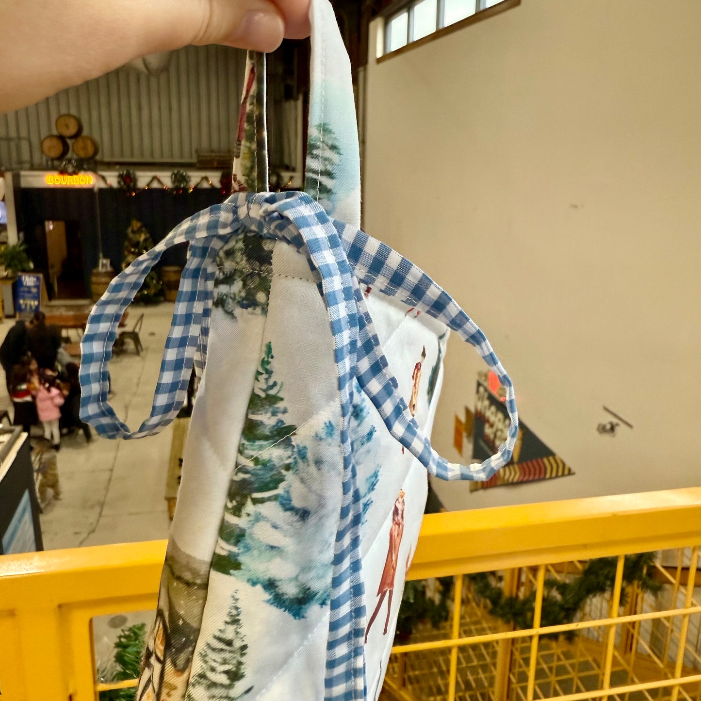 Vintage Blue Christmas Stocking ❄️