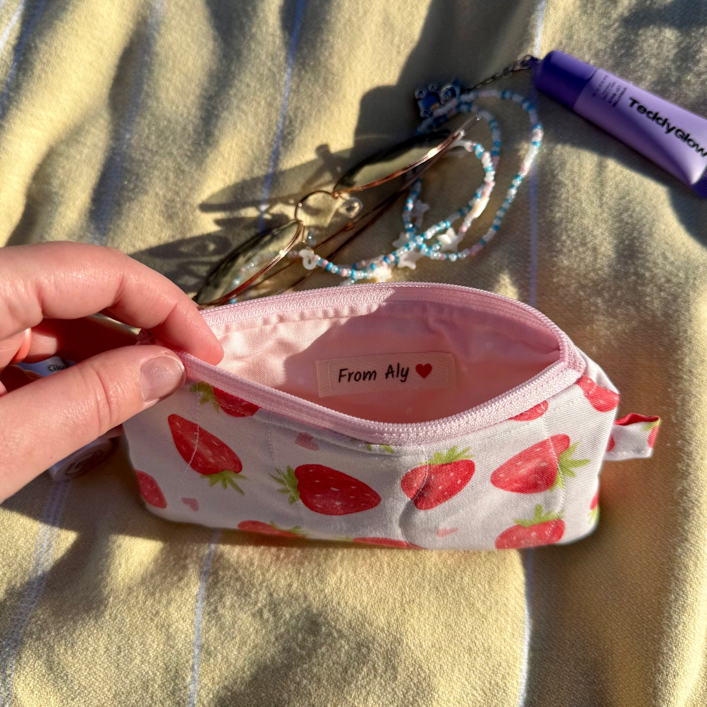 Strawberry Love 🍓 Glasses Pouch