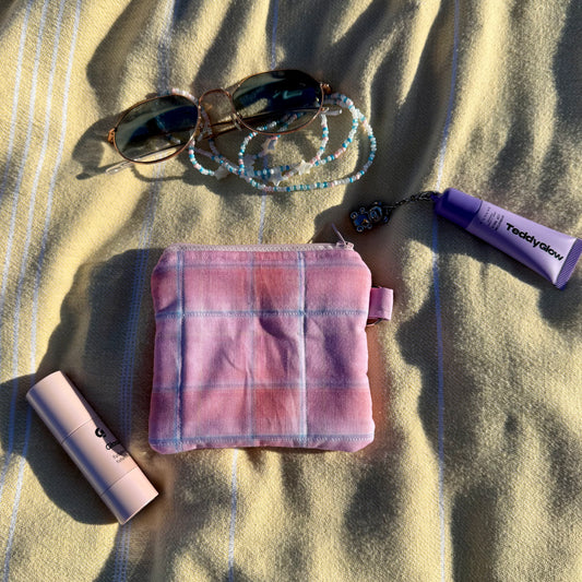 Cool Girl Plaid 💟 Keychain Wallet