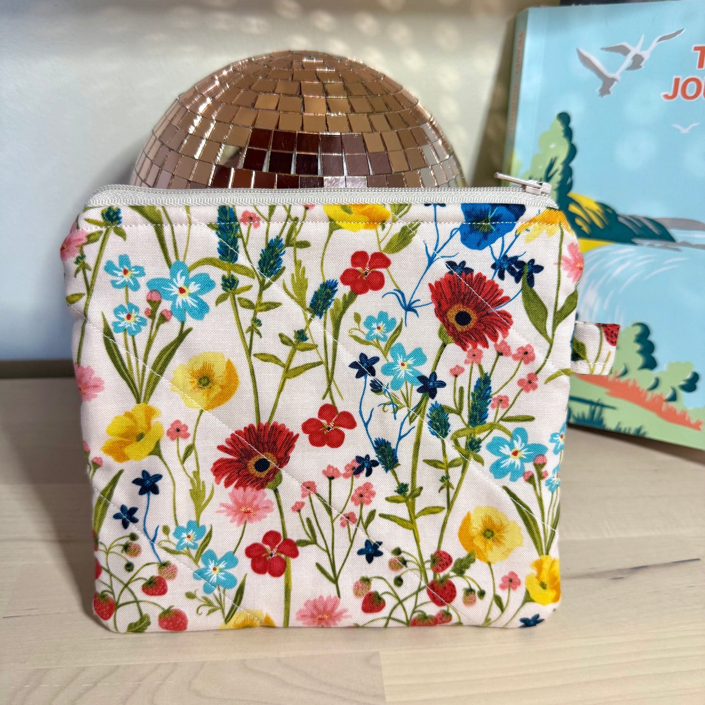 Floral 💐 Faux Patchwork Flat Pouch