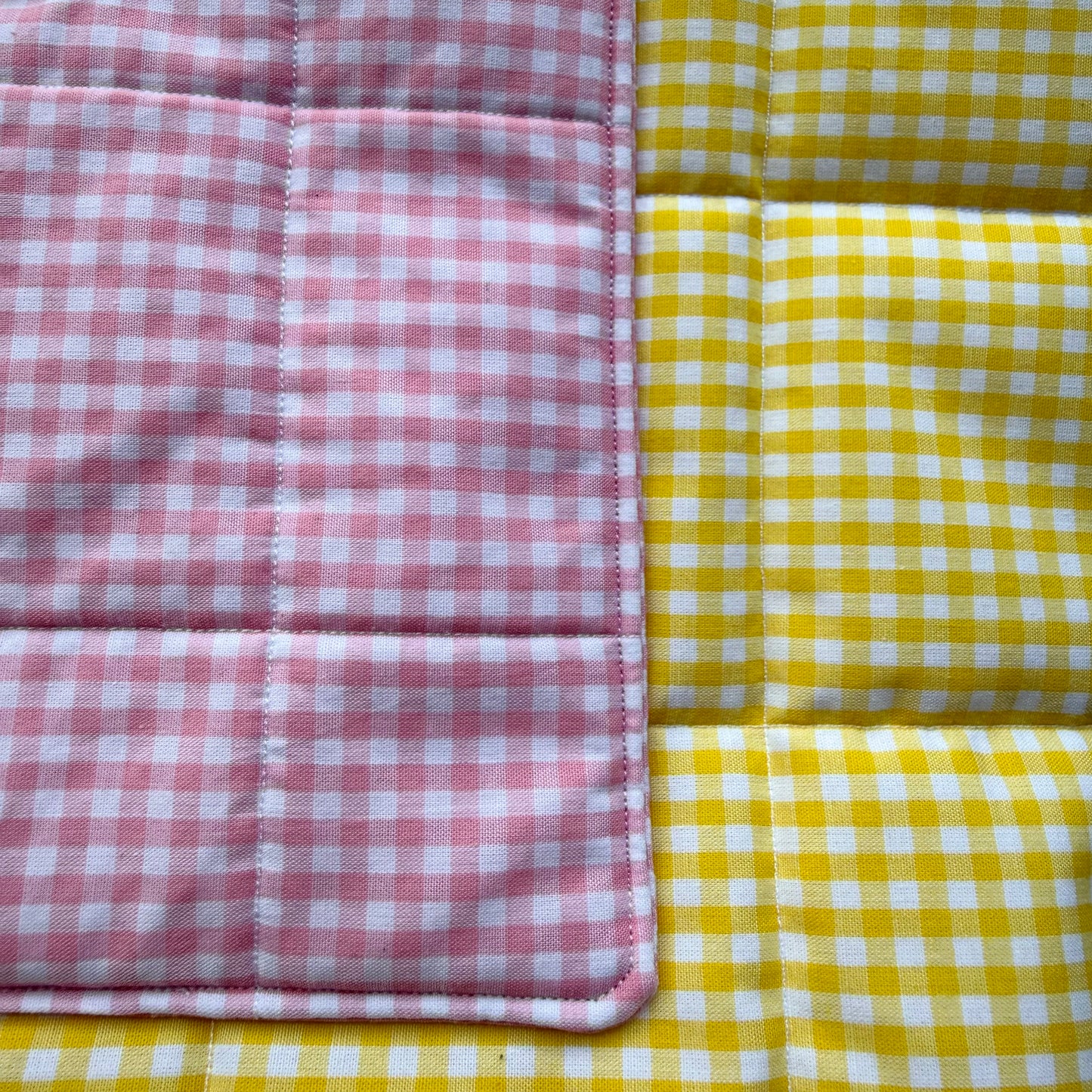 Signature Gingham Colorblock 💛🩷🩵 Tote Bag