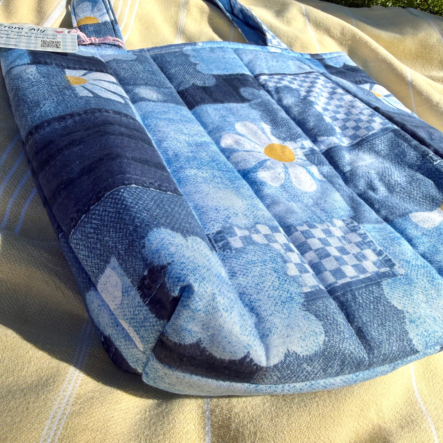 Daisy Jean 🌼 Faux Patchwork Tote Bag