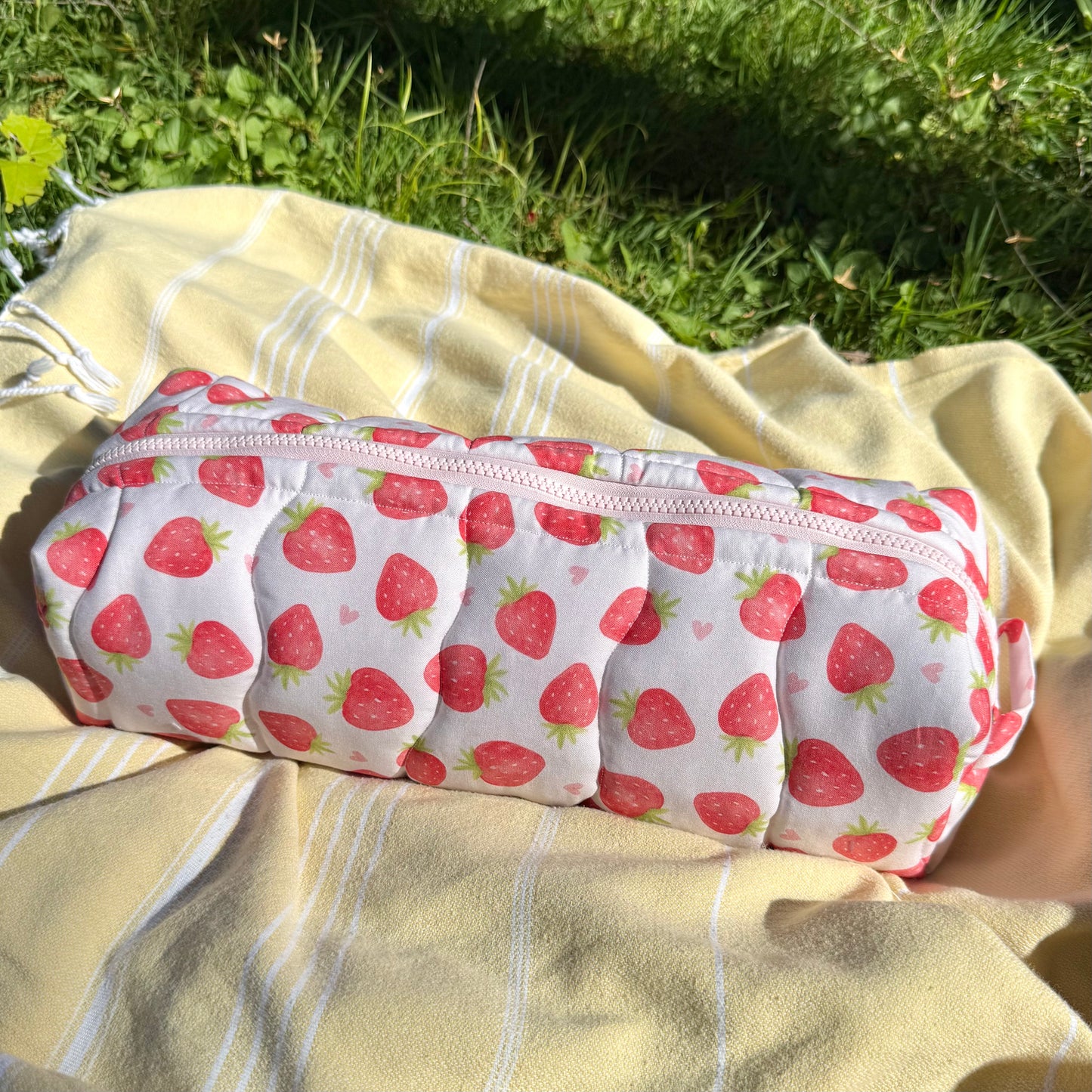 Strawberry Hearts 🍓 Hair Tool Bag
