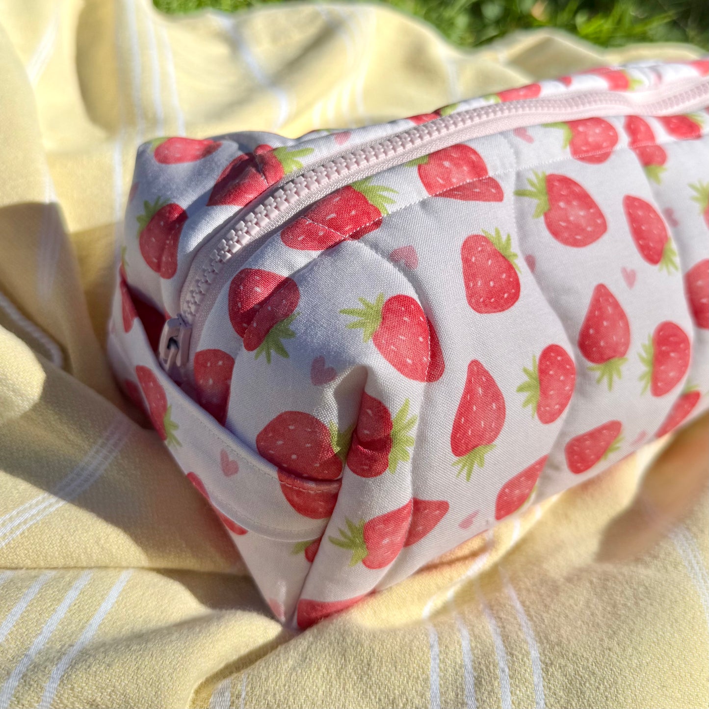 Strawberry Hearts 🍓 Hair Tool Bag