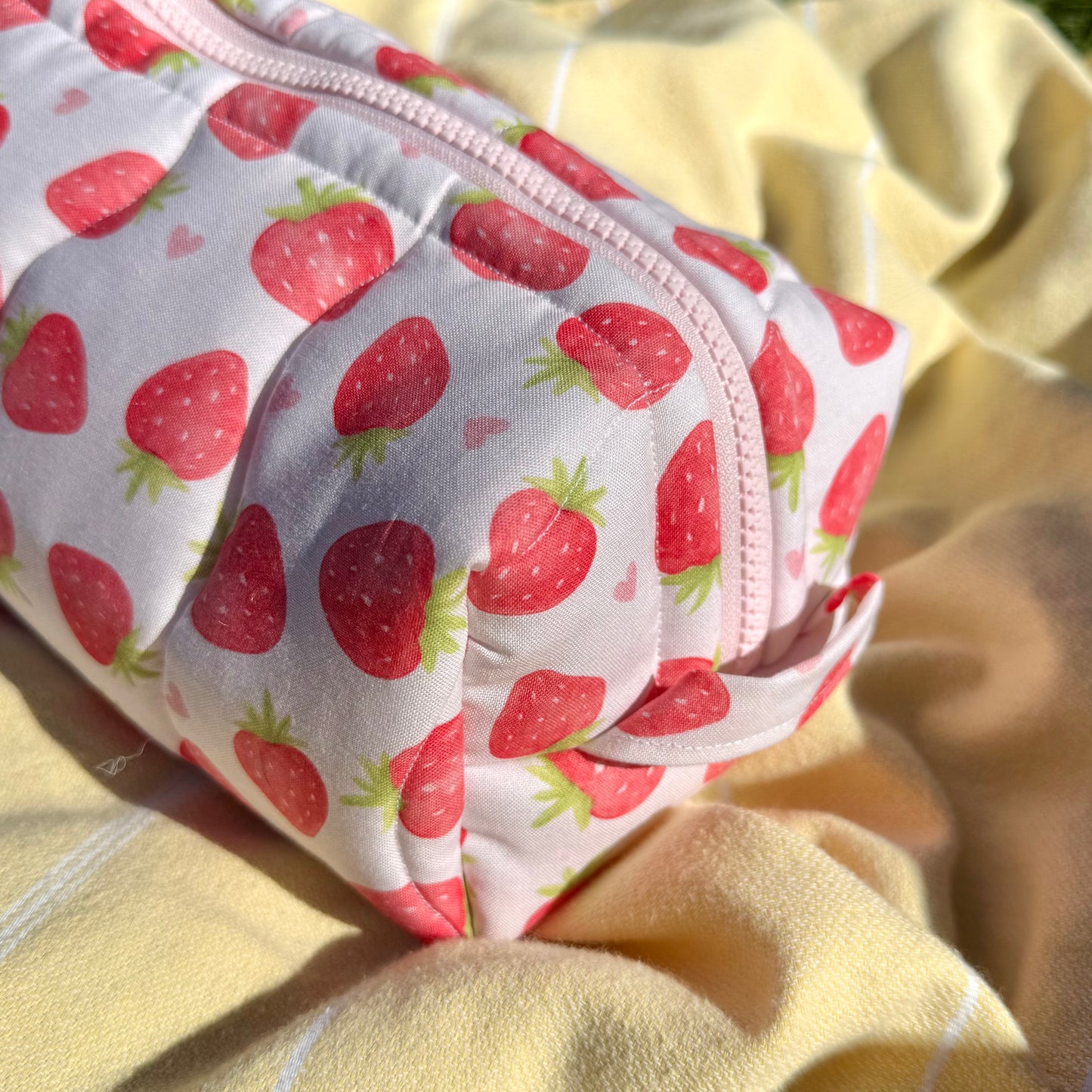 Strawberry Hearts 🍓 Hair Tool Bag