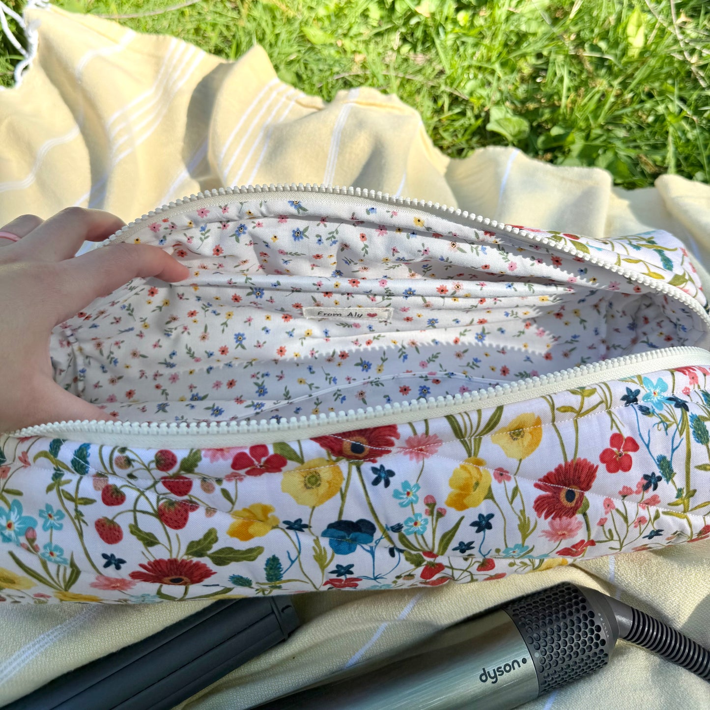 Dark Floral 🌻 Hair Tool Bag