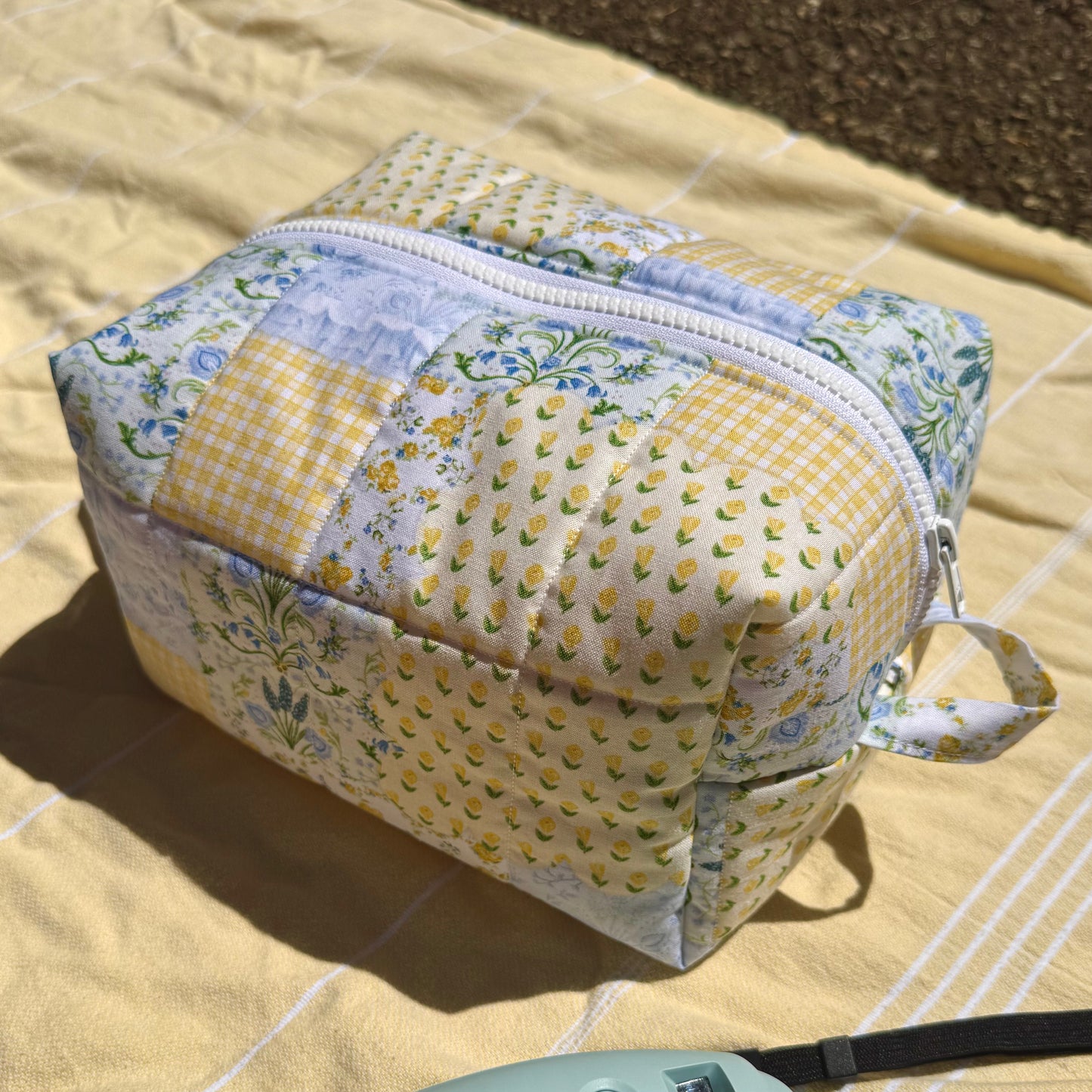Limoncello 🍋  Faux Patchwork HUGE Carry-All Pouch