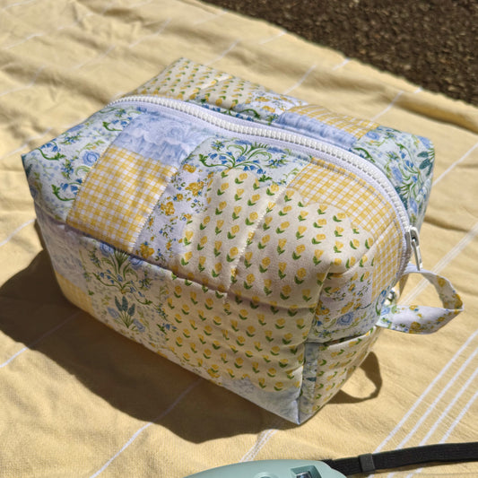 Limoncello 🍋  Faux Patchwork HUGE Carry-All Pouch