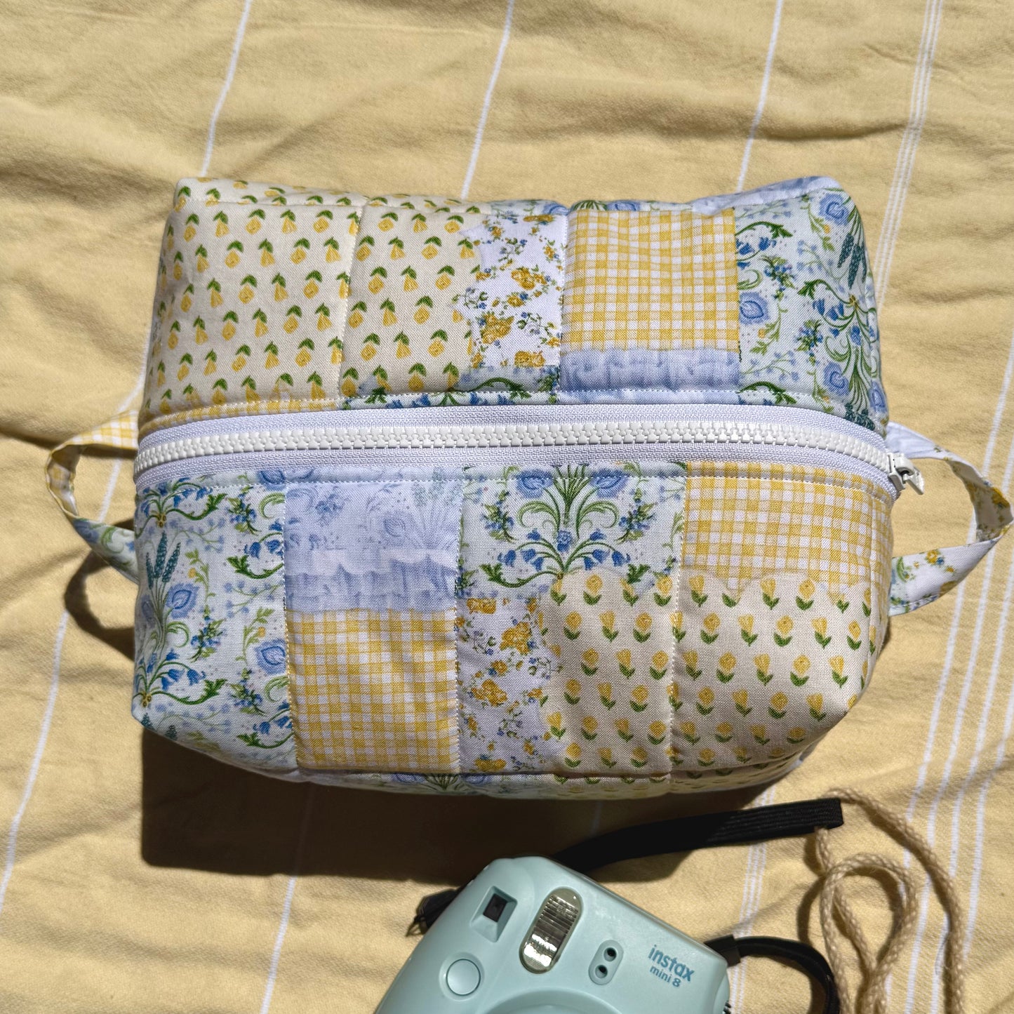 Limoncello 🍋  Faux Patchwork HUGE Carry-All Pouch