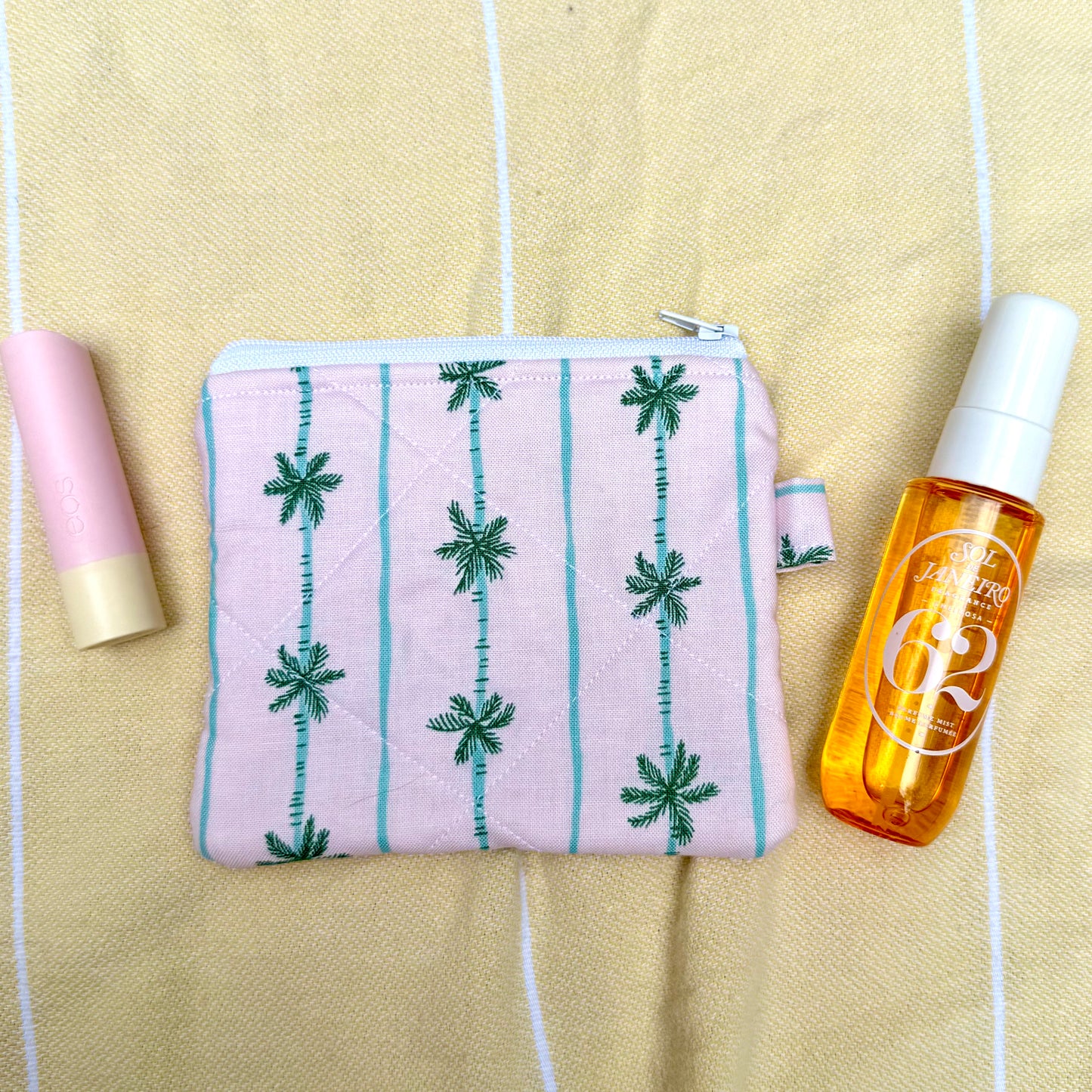 Pink & Palm Trees 🌴 Keychain Wallet