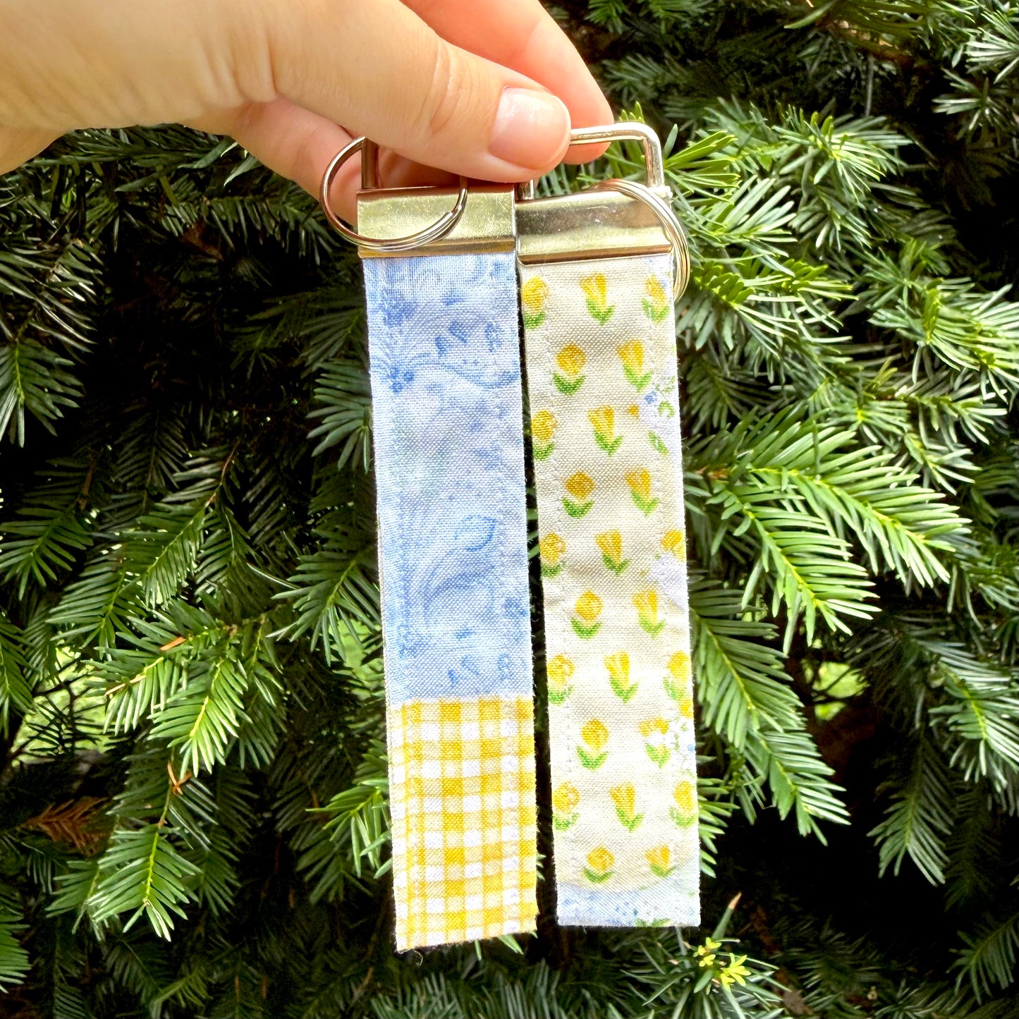 Positano 🍋 Faux Patchwork Wristlet
