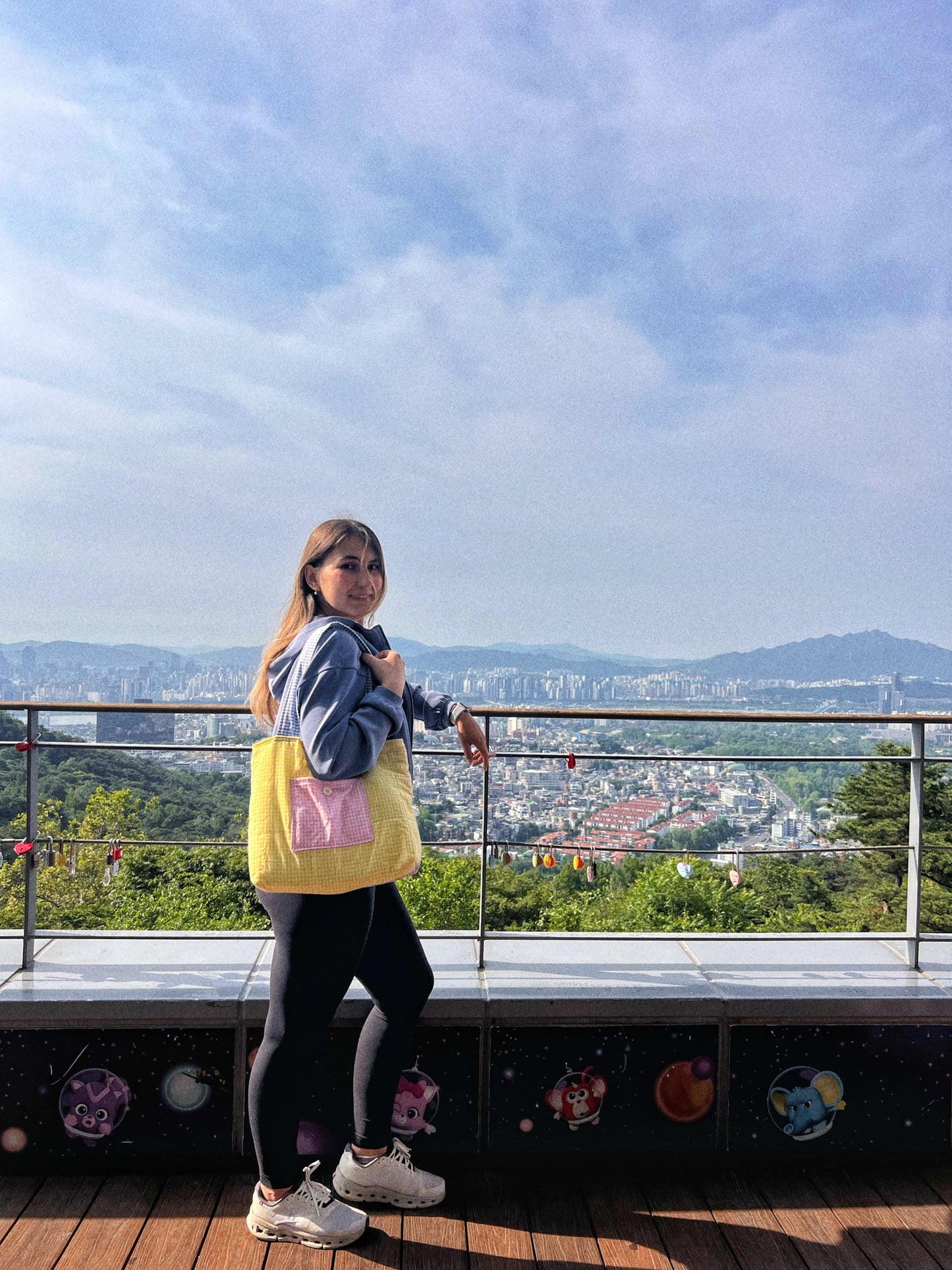 Signature Gingham Colorblock 💛🩷🩵 Tote Bag