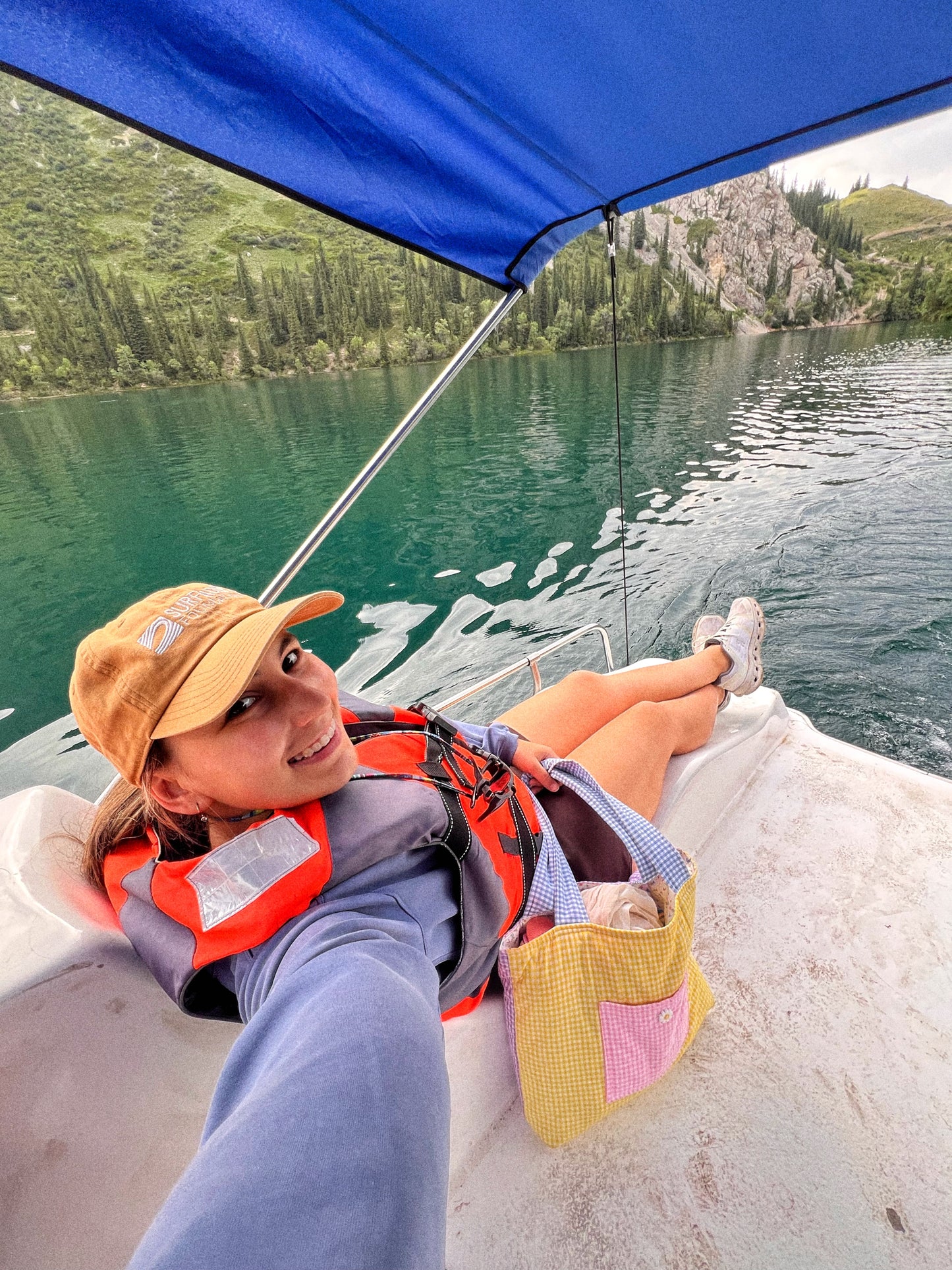 Signature Gingham Colorblock 💛🩷🩵 Tote Bag